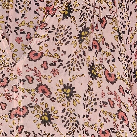 Velvet by Graham & Spencer Aubrey Printed Peasant Dress Pink Floral Print Medium - Picture 4 of 14